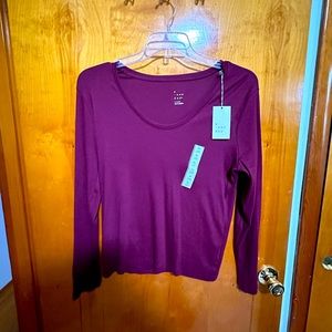 Purple/maroon long sleeve shirt